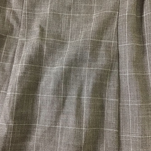 H&M Sheath Dress Women XS Taupe Windowpane Plaid Knee Length Cap Sleeves - Picture 7 of 8